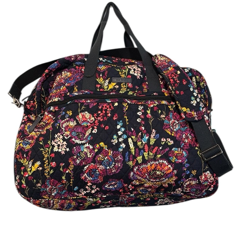 Vera Bradley midnight wildflowers overnight duffle luggage Women's Bag
